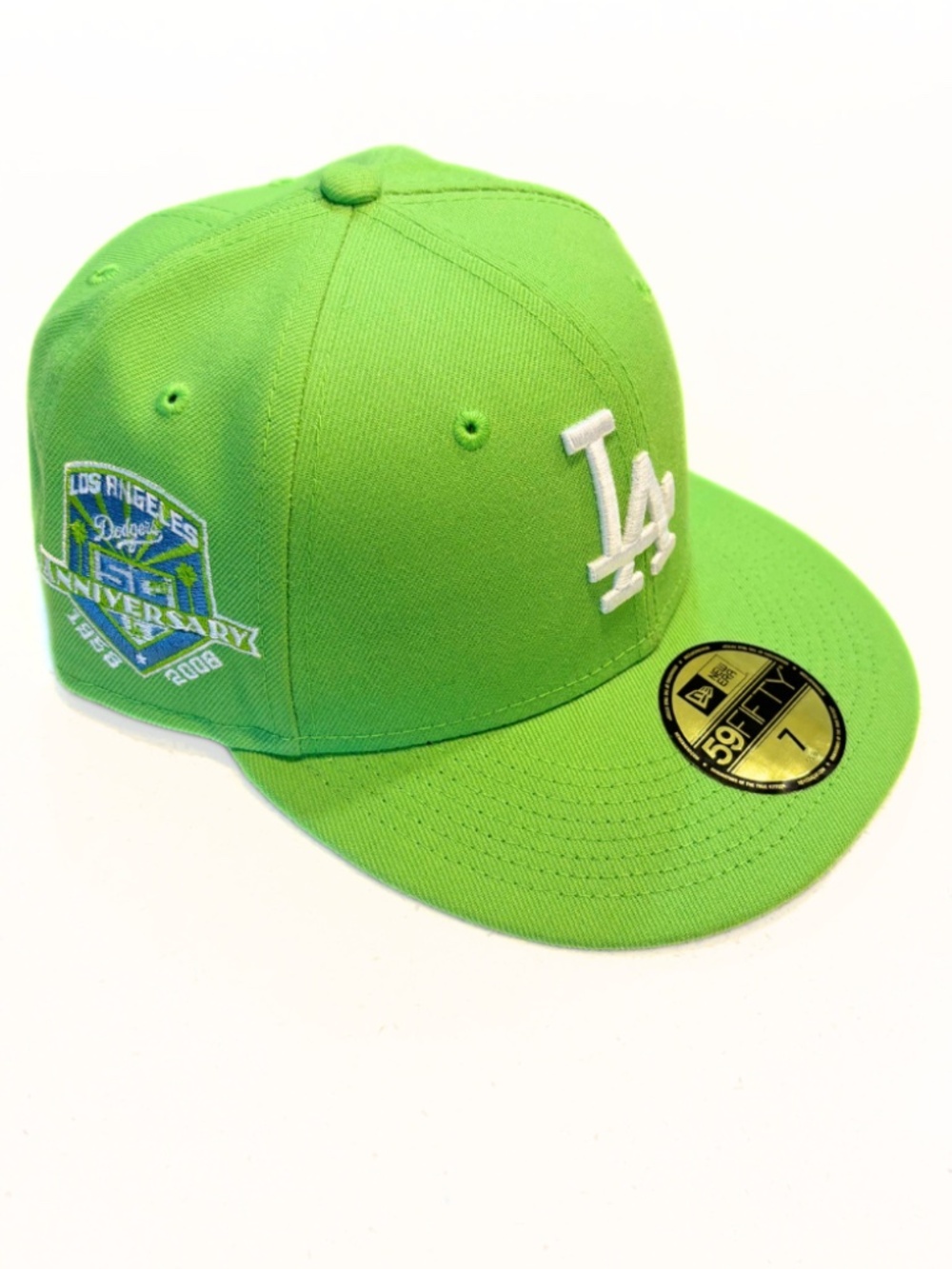 LA Dodgers 50th Anniversary 59Fifty New Era Green Cap Fitted Size 7